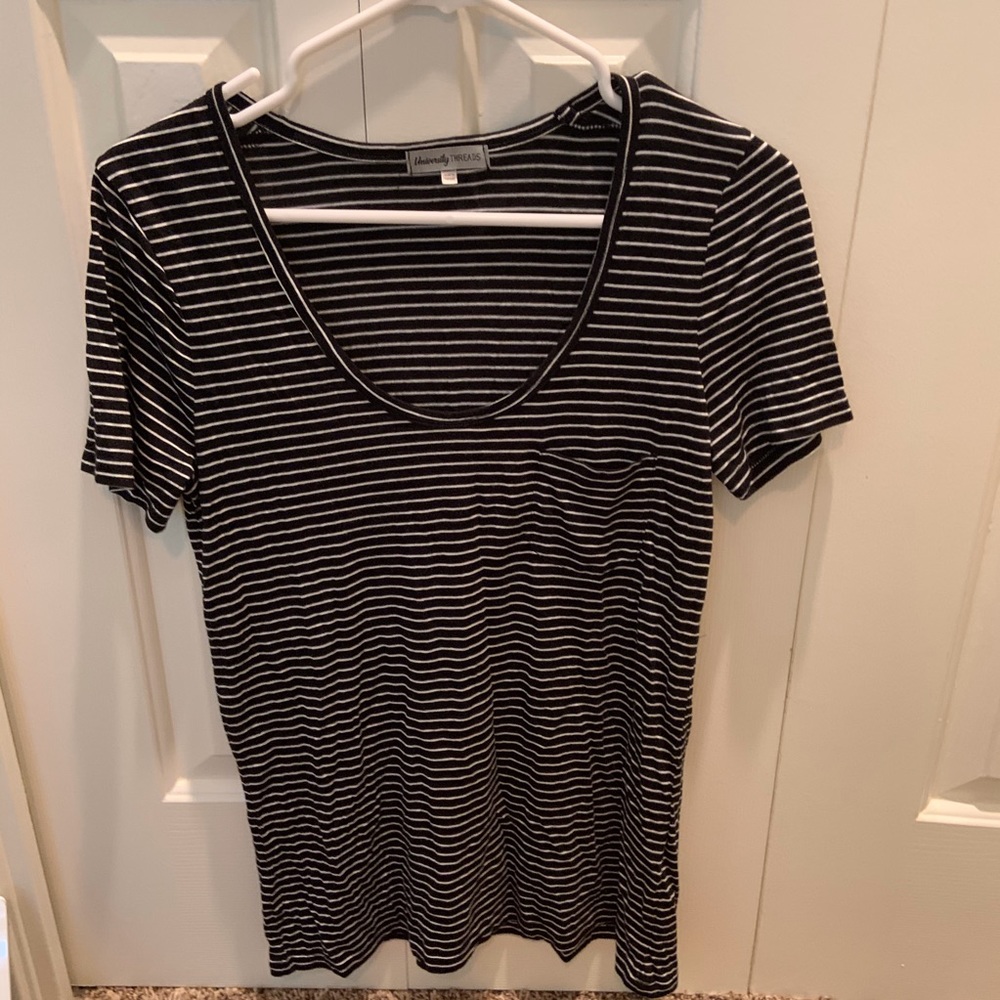 Black and White Striped T-shirt